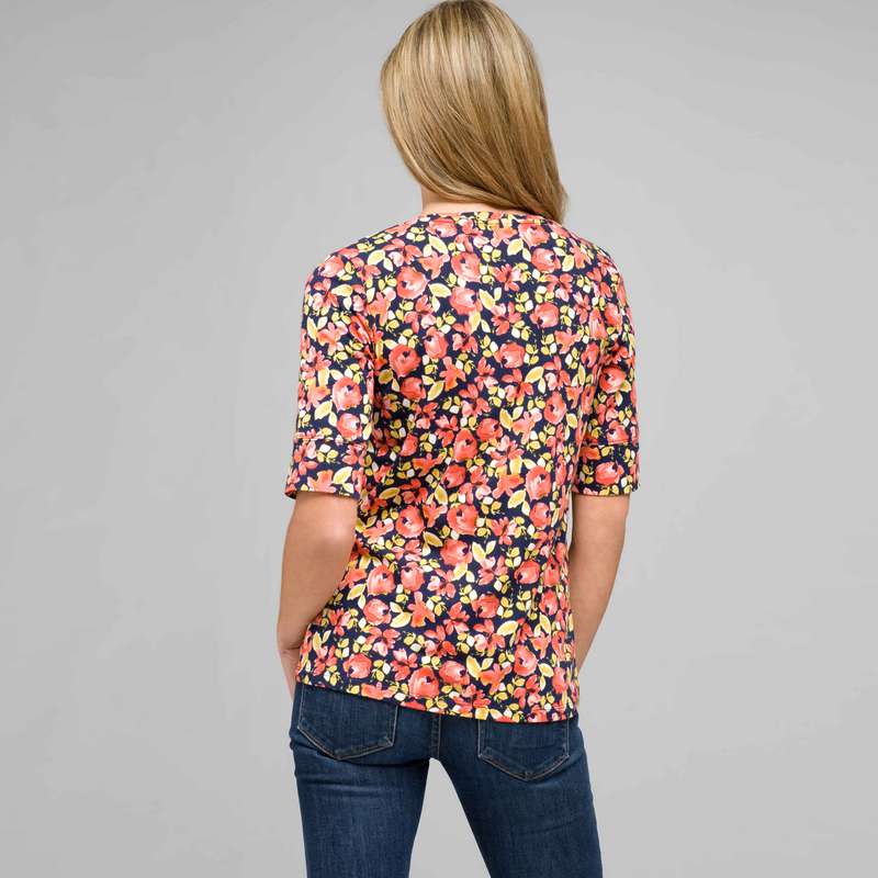 Floral V-neck Knit, Multi, large image number 1
